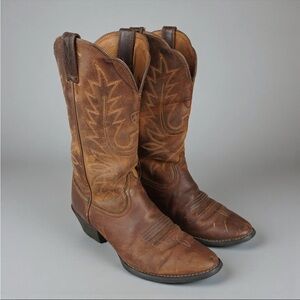 Ariat Heritage Round Toe Western Boots Womens Sz 6.5 Brown Leather Cowgirl Boot